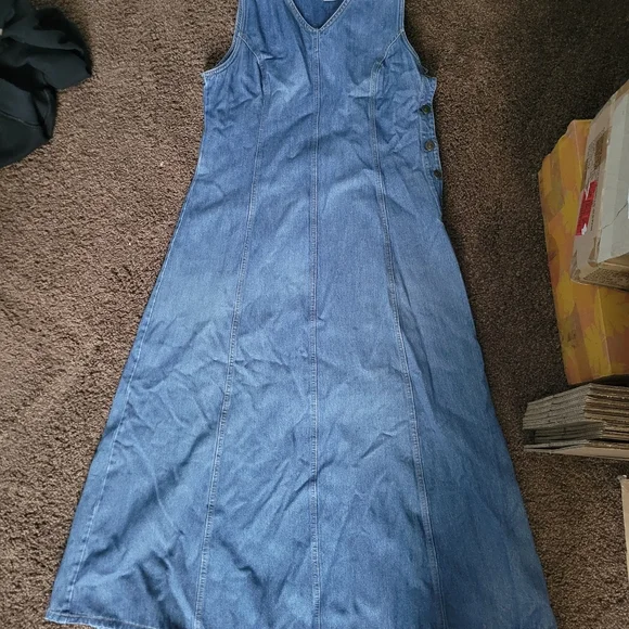 Vintage 90s denim cotton ginny dress - Picture 5 of 5